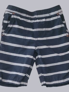 Epic Threads Boy's Black & White Horizontal Stripe Shorts